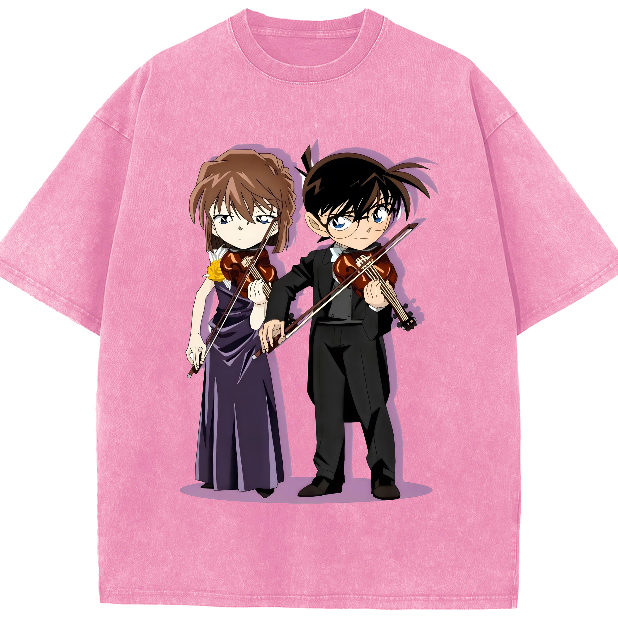 （画像用） 名探偵コナン 灰原 哀 はいばら あい Detective Conan Anita Hailey、Vi Graythorn Haibara Ai 綿100% ヴィンテージ風 半袖Tシャツ（フロントプリント）